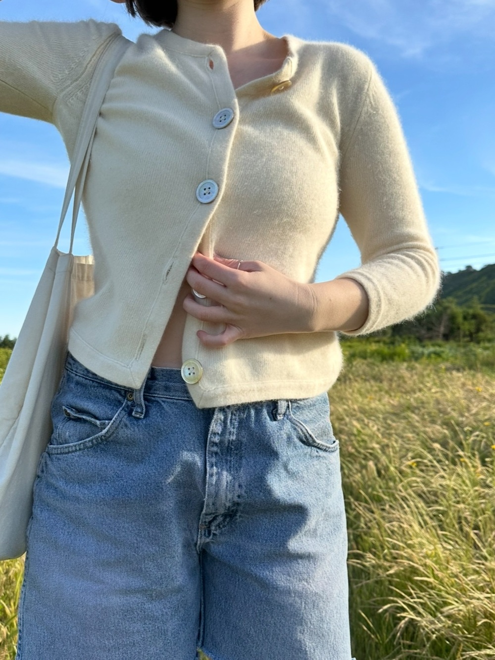 Angora Wool Cream Sweater